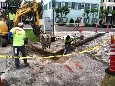 Street excavation Charleston, SC